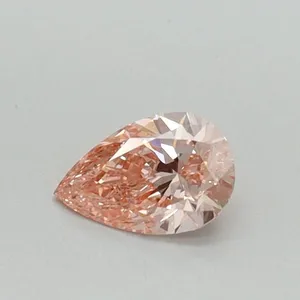 0.3ct PEAR Fancy Intense Pink VVS2 Coloured Lab diamond