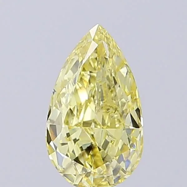 0.70ct PEAR Fancy Light Yellow VS2 Coloured Lab diamond