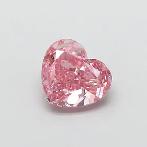 0.84ct HEART Fancy Vivid Pink VS1 Coloured Lab diamond