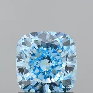 1.09ct CUSHION Fancy Vivid Blue VVS2 Coloured Lab diamond