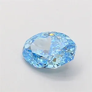 1.04ct OVAL Fancy Vivid Blue VS1 Coloured Lab diamond