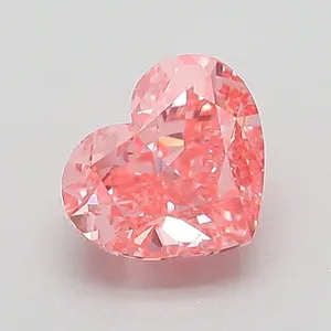 1.04ct HEART Fancy Vivid Pink VVS2 Coloured Lab diamond