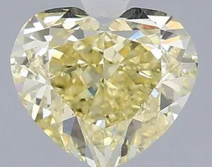 1.04ct HEART Fancy Yellow VVS2 Coloured Lab diamond