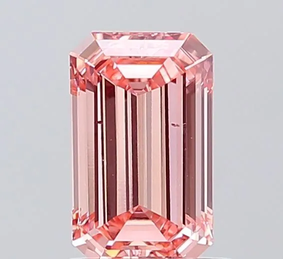 1.17ct EMERALD Fancy Intense Pink VS2 Coloured Lab diamond