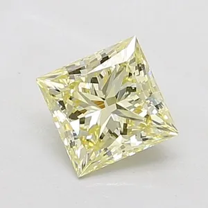1.07ct PRINCESS Fancy Yellow VVS2 Coloured Lab diamond