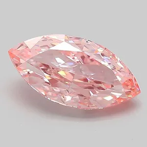 1.54ct MARQUISE Fancy Vivid Pink VVS2 Coloured Lab diamond