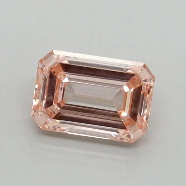 0.62ct EMERALD Fancy Intense Pink VVS2 Coloured Lab diamond