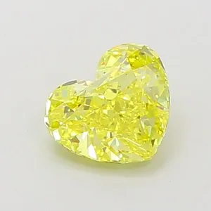 1.01ct HEART Fancy Vivid Yellow VVS2 Coloured Lab diamond