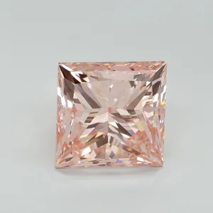 5.01ct PRINCESS Fancy Intense Pink VS1 Coloured Lab diamond