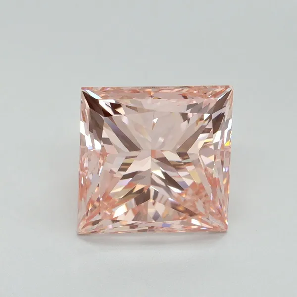 5.01ct PRINCESS Fancy Intense Pink VS1 Coloured Lab diamond