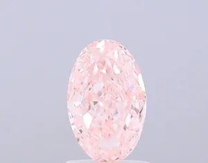 1.01ct OVAL Fancy Intense Pink VS1 Coloured Lab diamond