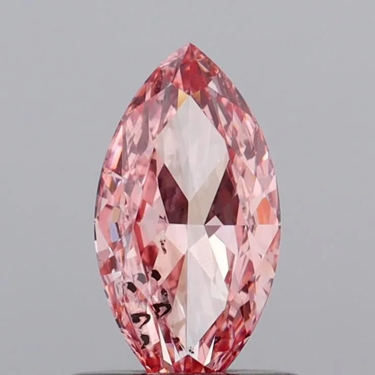 1.05ct MARQUISE Fancy Vivid Pink I1 Coloured Lab diamond