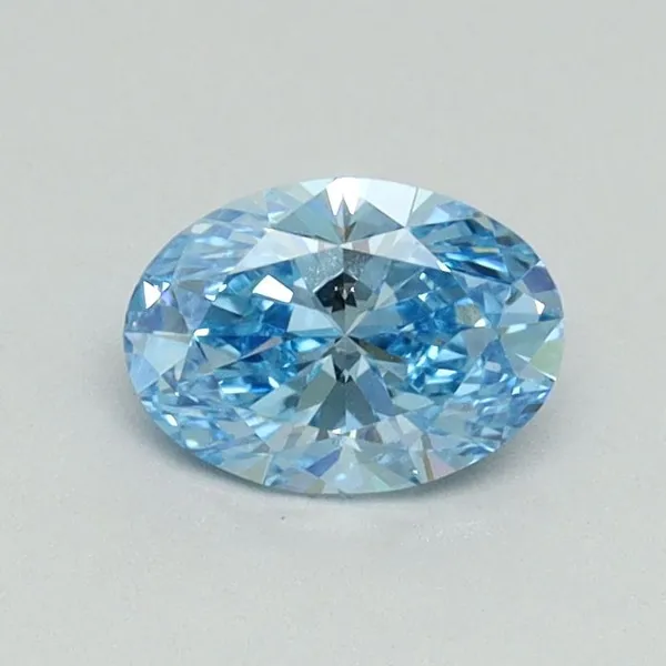 0.51ct OVAL Fancy Vivid Blue VVS2 Coloured Lab diamond