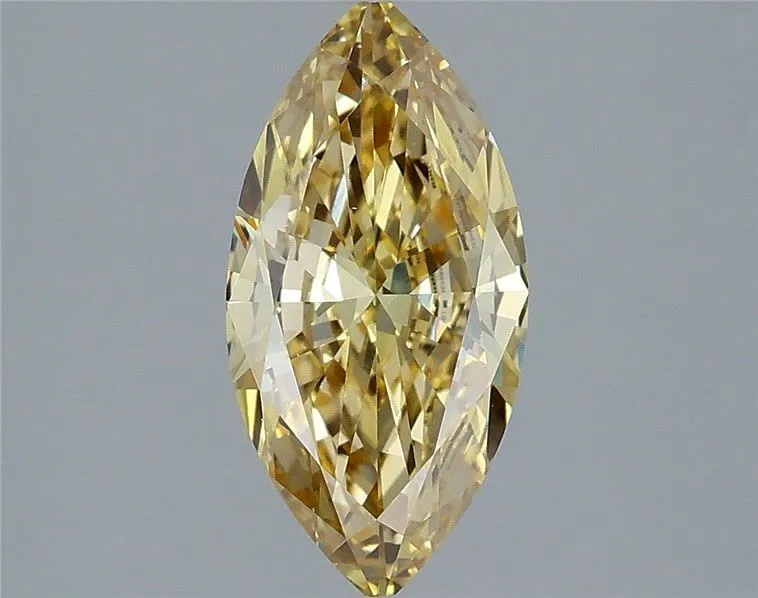 1.40ct MARQUISE Fancy Intense Yellow VS1 Coloured Lab diamond