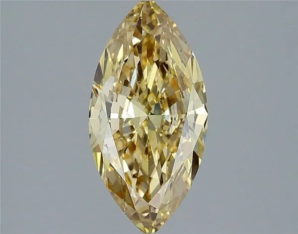 1.4ct MARQUISE Fancy Intense Yellow VS1 Coloured Lab diamond