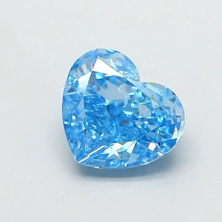 1.35ct HEART Fancy Vivid Blue VS1 Coloured Lab diamond