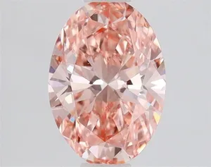 1.2ct OVAL Fancy Vivid Pink VVS2 Coloured Lab diamond