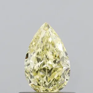0.6ct PEAR Fancy Yellow VVS2 Coloured Lab diamond