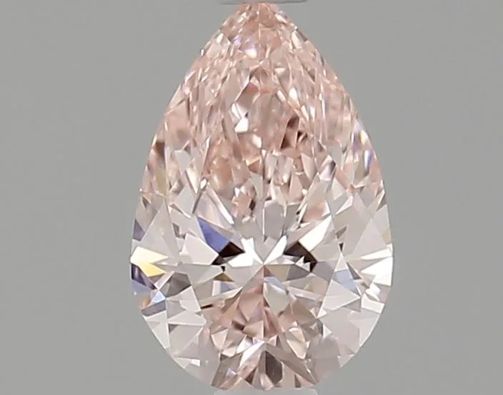 0.71ct PEAR Fancy Vivid Pink VVS2 Coloured Lab diamond