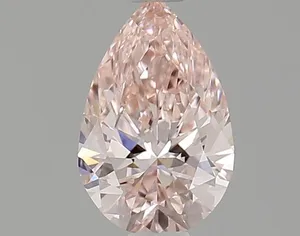 0.71ct PEAR Fancy Vivid Pink VVS2 Coloured Lab diamond