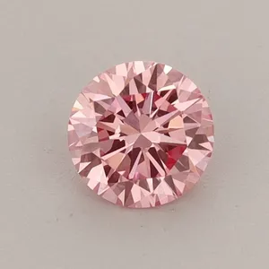 0.55ct ROUND Fancy Vivid Pink VS1 Coloured Lab diamond