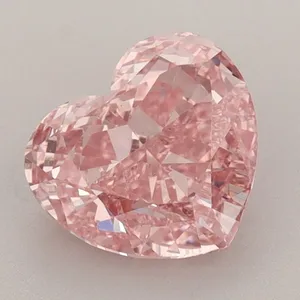 1.67ct HEART Fancy Vivid Pink VS1 Coloured Lab diamond