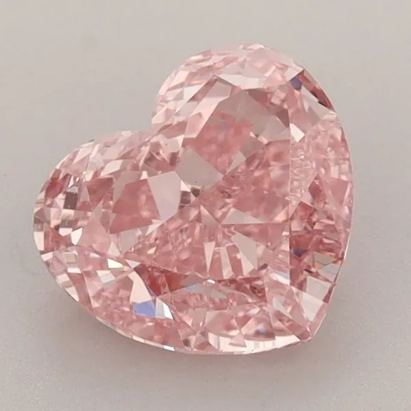 1.67ct HEART Fancy Vivid Pink VS1 Coloured Lab diamond