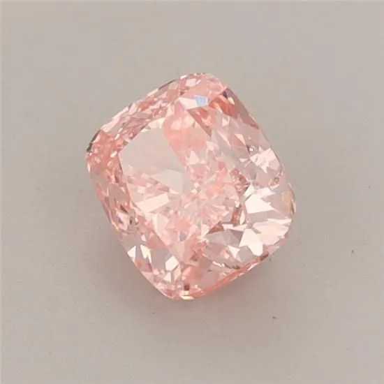 0.68ct CUSHION Fancy Vivid Pink VS1 Coloured Lab diamond