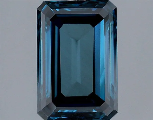 1.82ct EMERALD Fancy Deep Blue VS2 Coloured Lab diamond