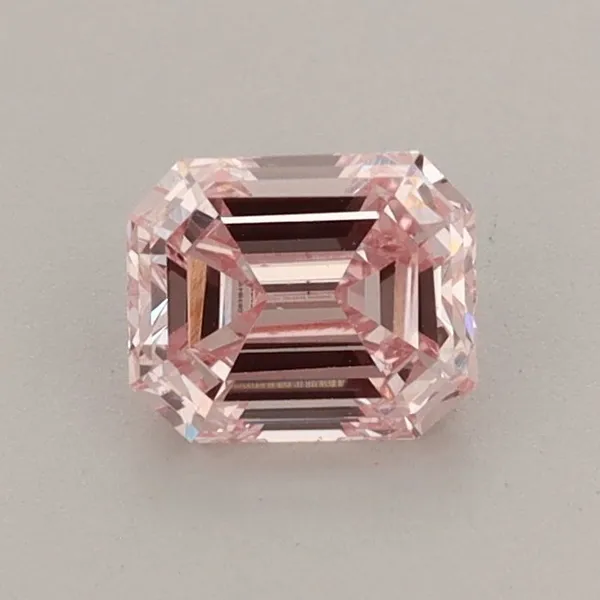 0.71ct EMERALD Fancy Intense Pink VS1 Coloured Lab diamond