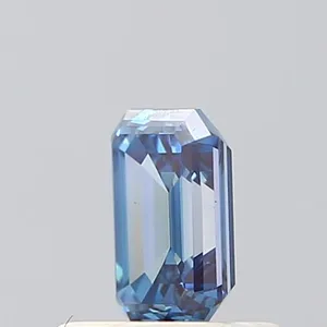 0.52ct EMERALD Fancy Vivid Blue VS1 Coloured Lab diamond