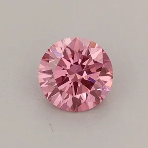 0.43ct ROUND Fancy Vivid Pink VS1 Coloured Lab diamond