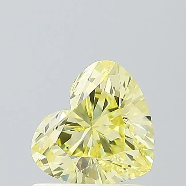 1.00ct HEART Fancy Intense Yellow VS2 Coloured Lab diamond