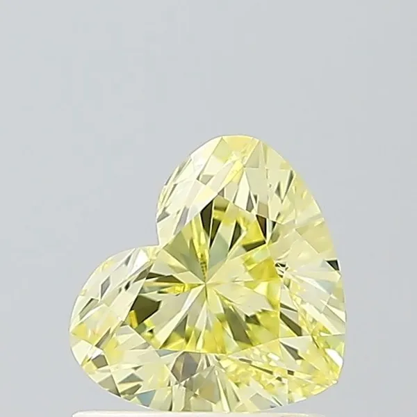 1ct HEART Fancy Intense Yellow VS2 Coloured Lab diamond
