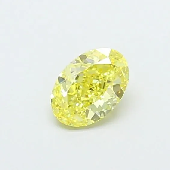 0.83ct OVAL Fancy Intense Yellow VVS2 Coloured Lab diamond