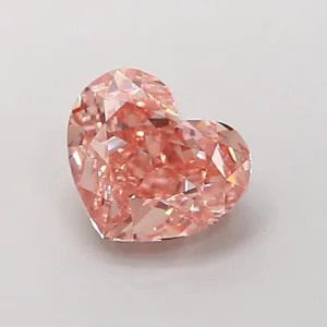 1.29ct HEART Fancy Intense Brownish Pink VVS2 Coloured Lab diamond