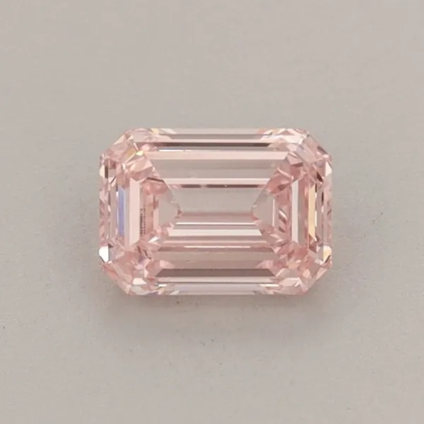 0.47ct EMERALD Fancy Intense Pink VVS2 Coloured Lab diamond