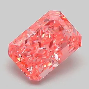 1.15ct RADIANT Fancy Vivid Pink VVS2 Coloured Lab diamond