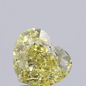 1.51ct HEART Fancy Intense Yellow SI1 Coloured Lab diamond
