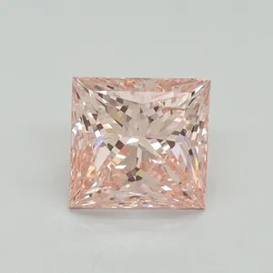 1.29ct PRINCESS Fancy Intense Pink VS1 Coloured Lab diamond