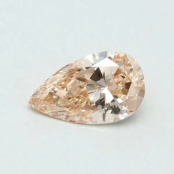0.34ct PEAR Fancy Brownish Pink VS1 Coloured Lab diamond