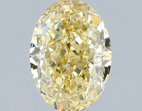 1.04ct OVAL Fancy Intense Yellow VS1 Coloured Lab diamond