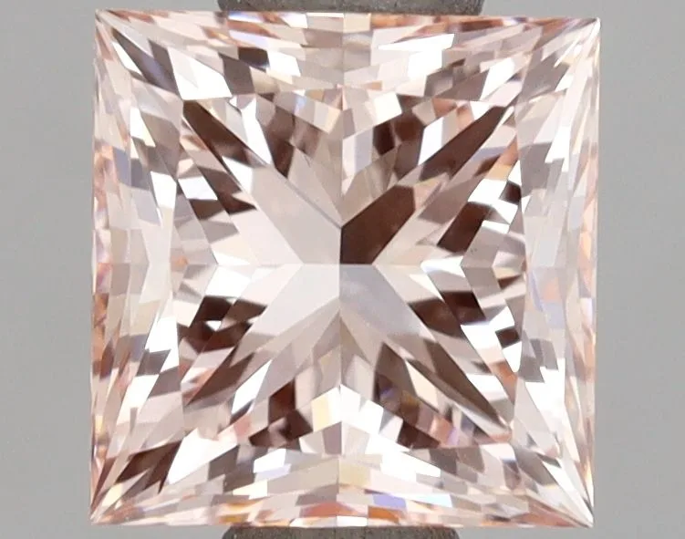 1.29ct PRINCESS Fancy Intense Pink VVS2 Coloured Lab diamond