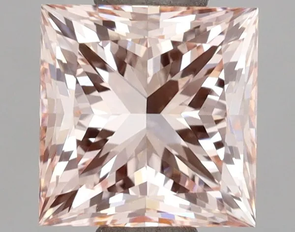 1.29ct PRINCESS Fancy Intense Pink VVS2 Coloured Lab diamond