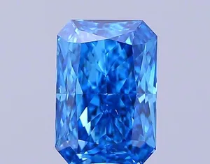 0.7ct RADIANT Fancy Vivid Blue SI1 Coloured Lab diamond
