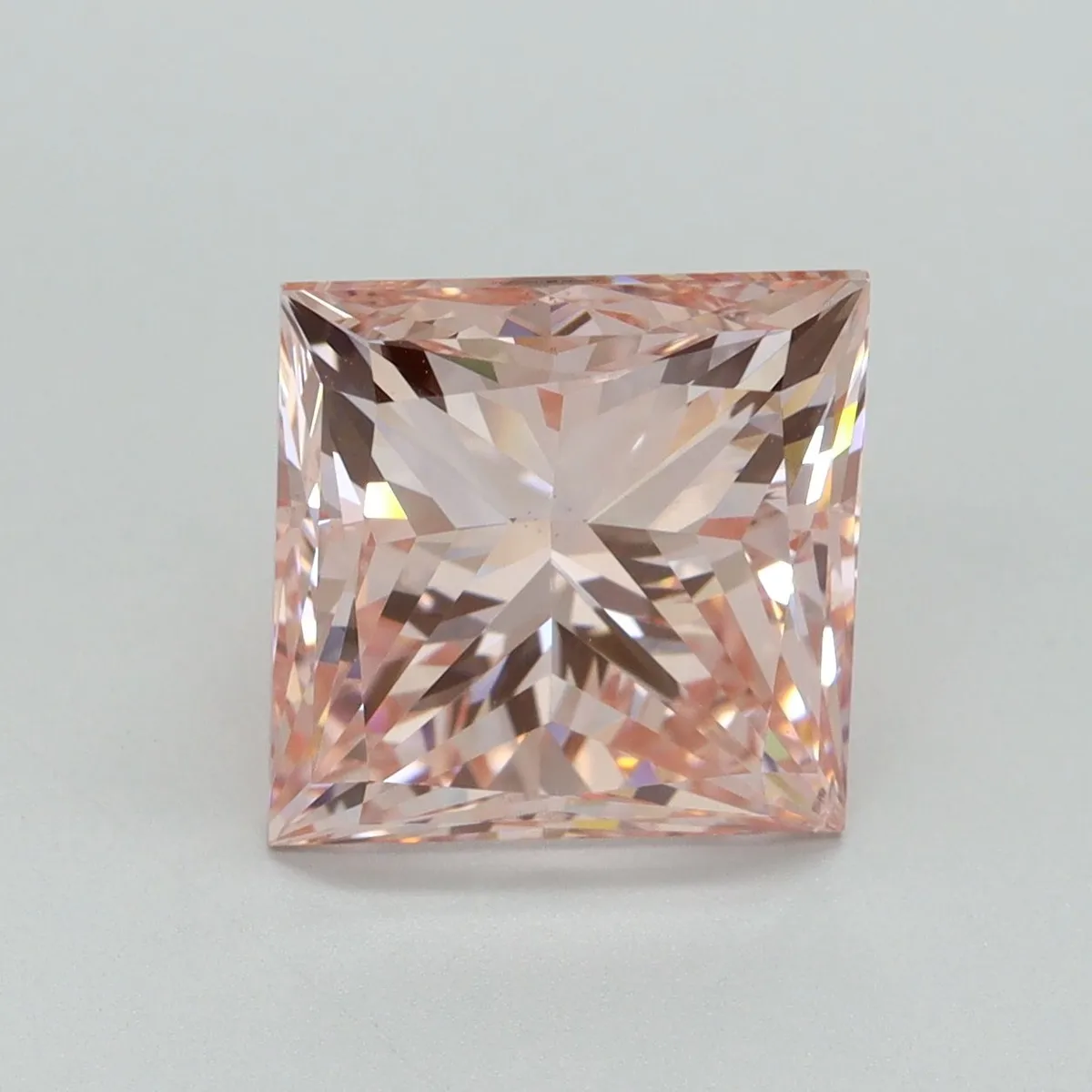 5.02ct PRINCESS Fancy Intense Pink VS2 Coloured Lab diamond