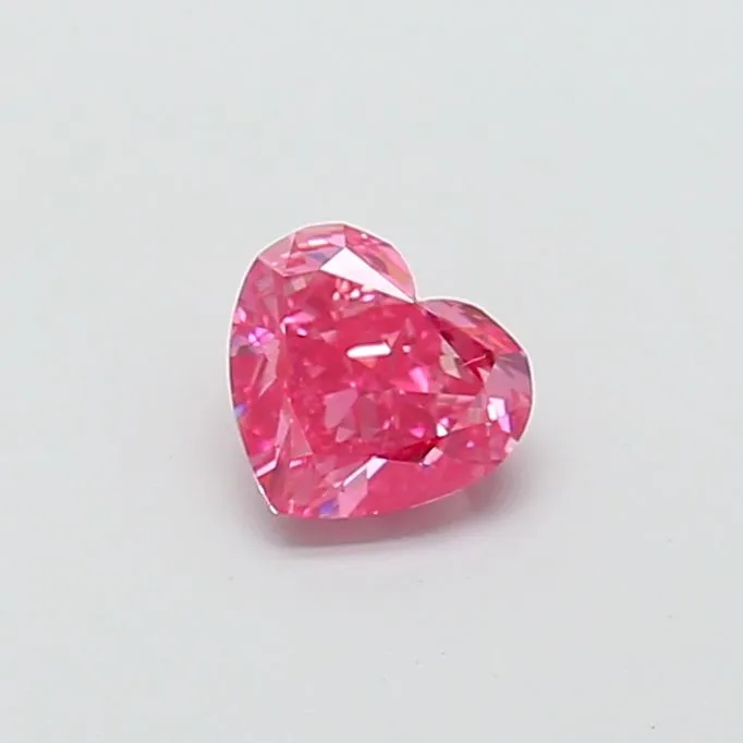 1.10ct HEART Fancy Vivid Pink VVS2 Coloured Lab diamond