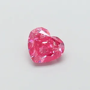 1.1ct HEART Fancy Vivid Pink VVS2 Coloured Lab diamond