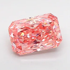 1.07ct RADIANT Fancy Vivid Pink VS1 Coloured Lab diamond
