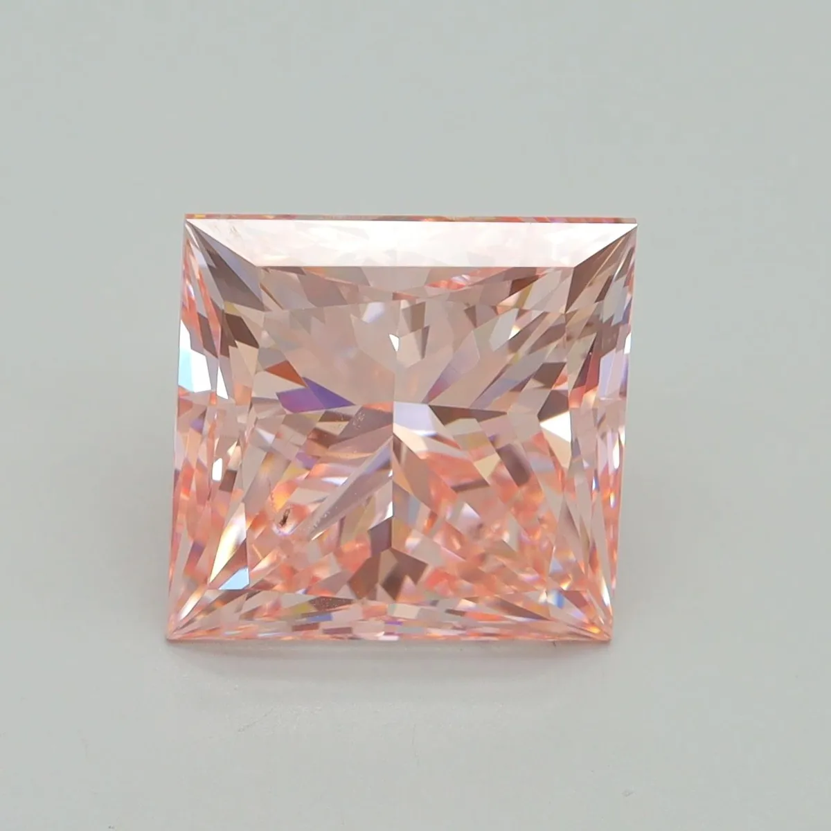 5.02ct PRINCESS Fancy Intense Pink VS1 Coloured Lab diamond